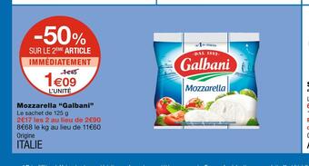 Monoprix Galbani mozzarella offre