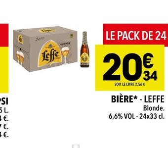 Supeco Leffe bière blonde offre
