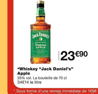 Monoprix Jack daniel’s whiskey apple offre