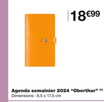 Monoprix Oberthur agenda semainier 2024 offre