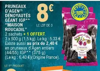 E.Leclerc Pruneaux d'Agen dénoyautés geant IGP offre