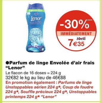 Monoprix Lenor parfum de linge envolée d’air frais offre