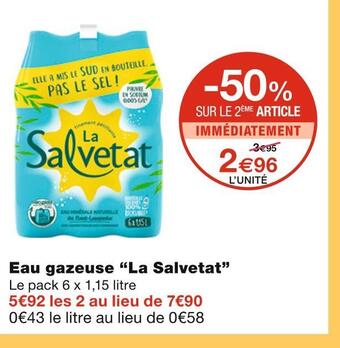 Monoprix La salvetat eau gazeuse offre