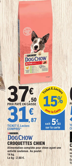 DOG CHOW CROQUETTES CHIEN