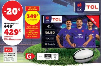 Super U TÉLÉVISEUR 43 QLED 4K offre