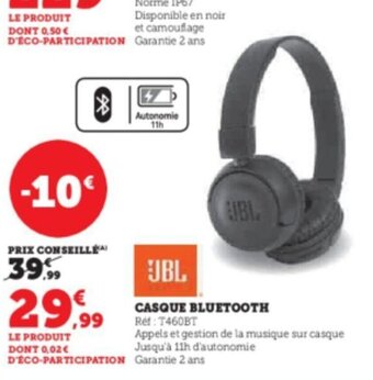Super U CASQUE BLUETOOTH offre