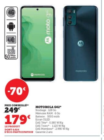 Super U MOTOROLA G42 offre