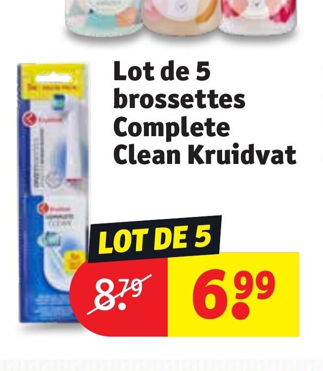Promo Lot de 5 brossettes Complete Clean Kruidvat 30 pièces chez Kruidvat