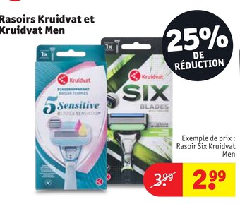 Kruidvat Rasoirs Kruidvat et Kruidvat Men offre