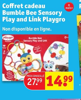 Kruidvat Coffret cadeau Bumble Bee Sensory Play and Link Playgro offre