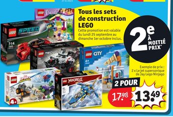 Kruidvat Tous les sets de construction LEGO offre
