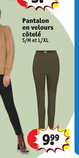 Kruidvat Pantalon en velours offre