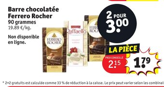 Kruidvat Barre chocolatée Ferrero Rocher offre