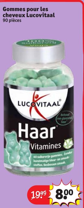Kruidvat Gommes pour les cheveux Lucovitaal offre