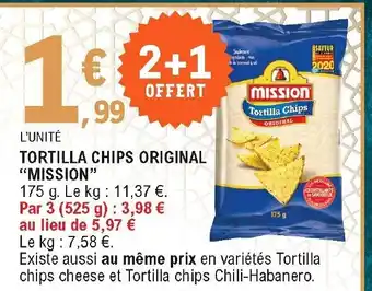 E.Leclerc Tortilla chips original offre