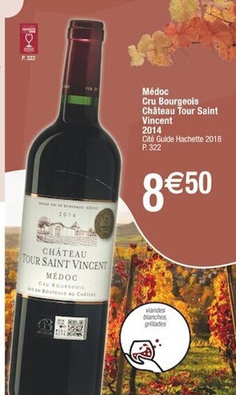 Cora x Carrefour Médoc Cru Bourgeois Château Tour Saint Vincent offre