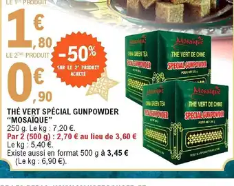 E.Leclerc Thé vert spécial gunpowder offre