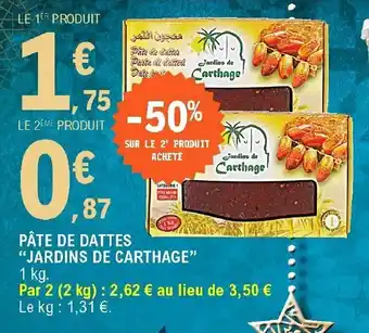 E.Leclerc Pâte de dattes jardins de carthage offre
