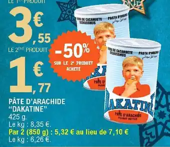 E.Leclerc Pâte d'arachide offre