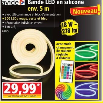 Norma Bande LED en silicone env. 5 m offre