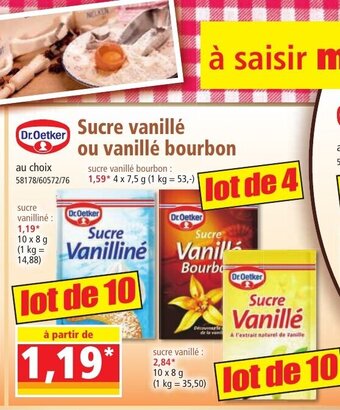 Sucre vanillé ou vanillé bourbon