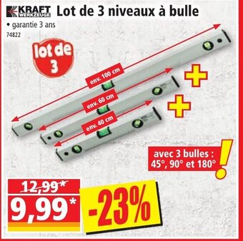 Norma Lot de 3 niveaux à bulle offre