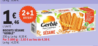 E.Leclerc Express BISCUITS SÉSAME "GERBLÉ" offre