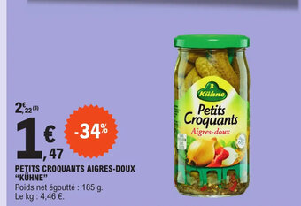 E.Leclerc Express PETITS CROQUANTS AIGRES-DOUX "KÜHNE" offre