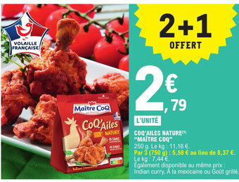 E.Leclerc Express COQ'AILES NATURE(¹) "MAÎTRE COQ" offre