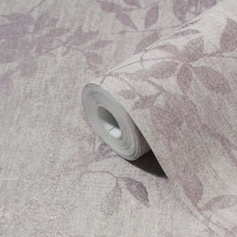 Papier peint vinyle sur intissé goodhome hirta lilas