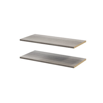 Castorama 2 tablettes effet chêne grisé goodhome atomia l. 71,4 x p. 33,2 cm offre