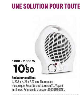 Bricorama Radiateur soufflant offre