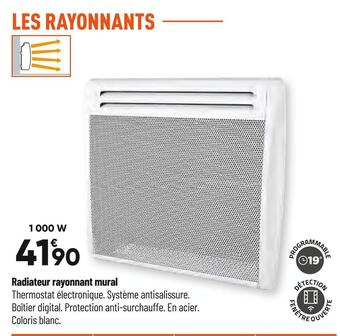 Bricorama Radiateur rayonnant mural offre
