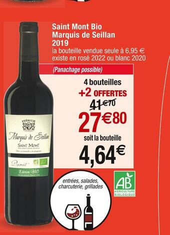 Cora x Carrefour Marquis de seillan saint mont bio 2019 offre