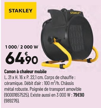 Bricorama Stanley canon à chaleur mobile offre