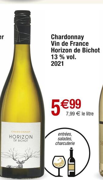Cora x Carrefour Horizon de bichot chardonnay vin de france 13 % vol. 2021 offre