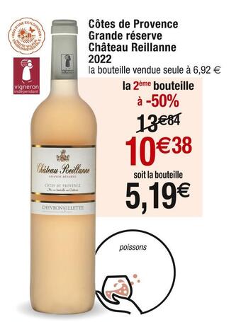 Cora x Carrefour Château reillanne côtes de provence grande réserve 2022 offre