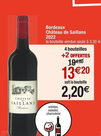 Cora x Carrefour Château de saillans bordeaux 2022 offre