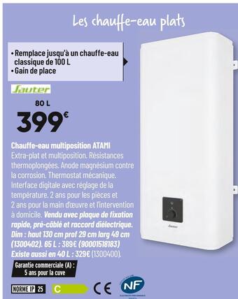 Bricorama Sauter chauffe-eau multiposition atami offre