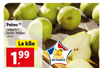 Lidl Poires offre