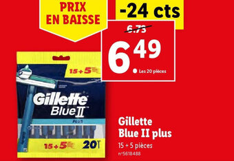 Lidl Gillette Blue II plus offre