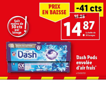 Lidl Dash Pods envolée d'air frais* offre