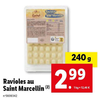 Lidl Ravioles au Saint Marcellin offre