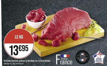 Races a viande viande bovine pièce à fondue ou à brochette