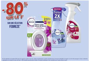 Casino Supermarchés Febreze -80% sur le 2e sur une sélection febreze offre