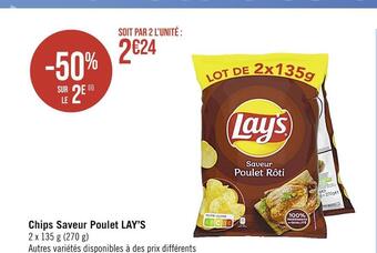 Casino Supermarchés Lay’s chips saveur poulet offre