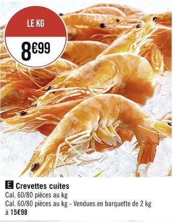 Casino Supermarchés Crevettes cuites offre