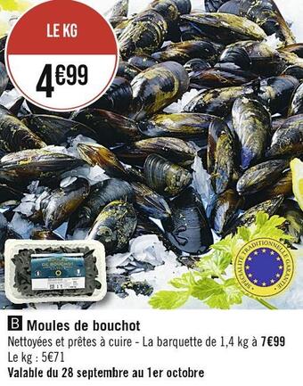 Casino Supermarchés Moules de bouchot offre