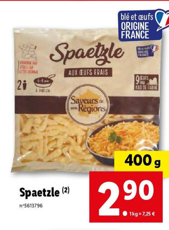 Lidl Spaetzle offre