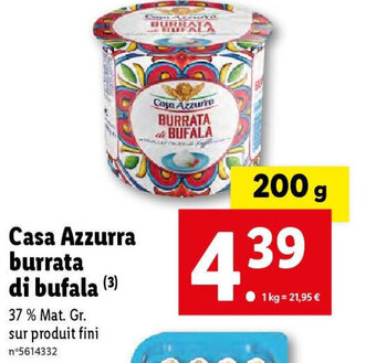 Lidl Casa Azzurra burrata offre